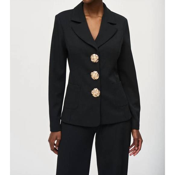 NEW RIBKOFF business notched collar fitted jacket in black